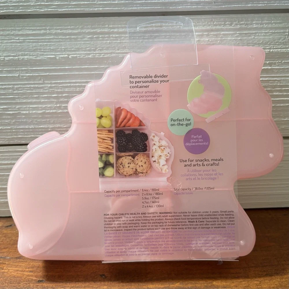 Melii Unicorn Snackle Box Food Storage Container NEW